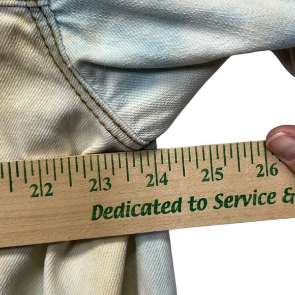 Free People M/L White Multi Colored Tie Dye Denim Oversized Jacket - Picture 9 of 13